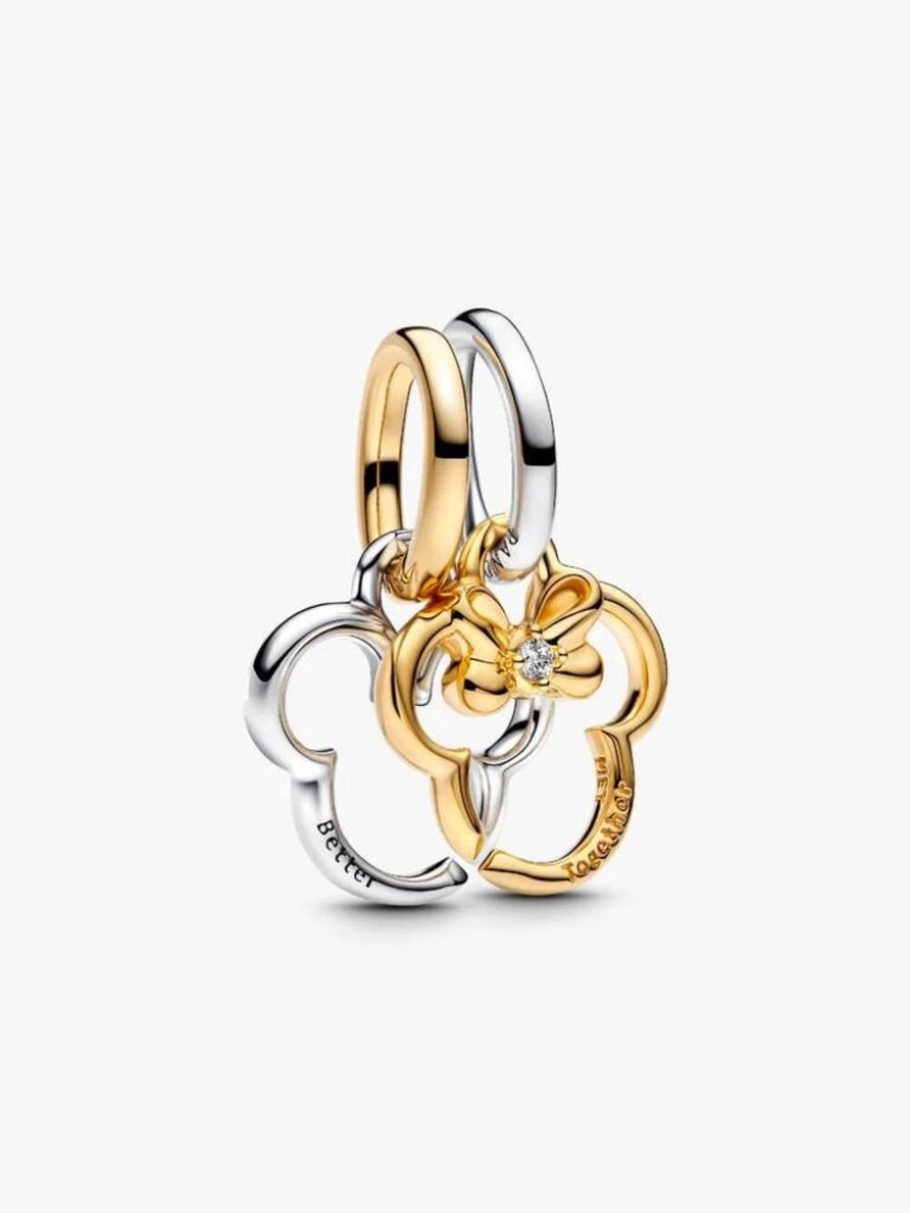 PandoraDisney Mickey Mouse & Minnie Mouse Splittable Dangle Charm